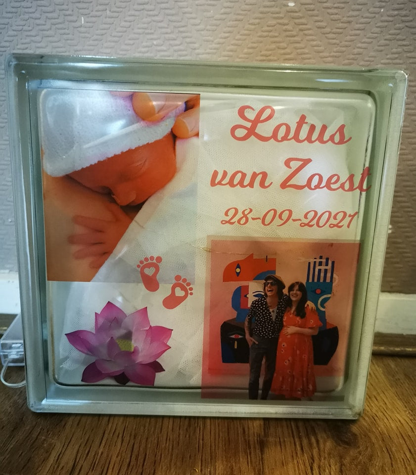 Gepersonaliseerd Glasblok met Verlichting