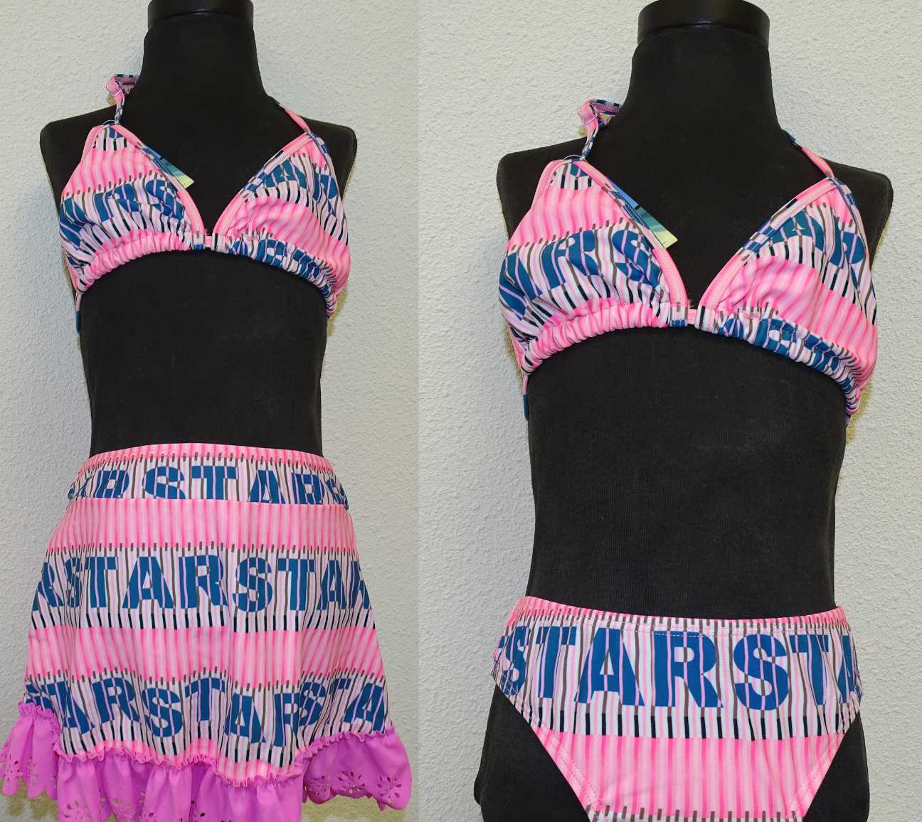 3-Delige Meiden Bikini Roze met STAR Print – Speels & Trendy | €5,-