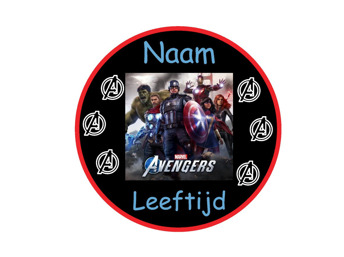 Sluitstickers bedrukt (per vel) Ø 3 cm