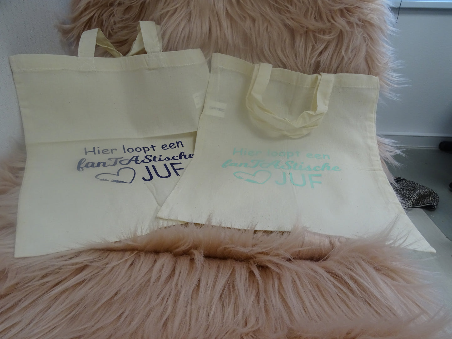 Unieke Katoenen Tas – Perfect Cadeau voor een FanTAStische Juf!