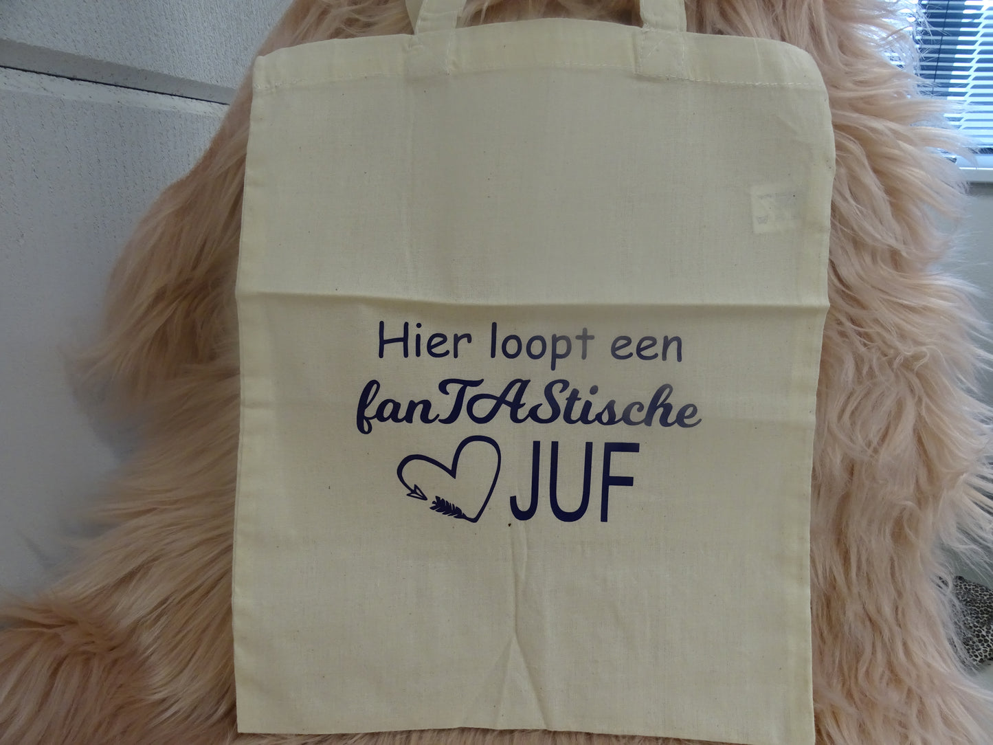 Unieke Katoenen Tas – Perfect Cadeau voor een FanTAStische Juf!