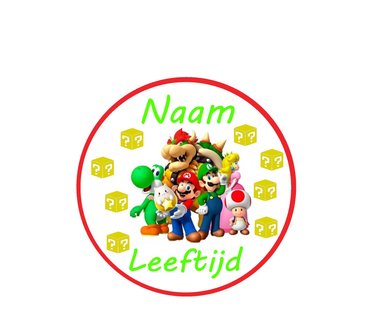 Sluitstickers bedrukt (per vel) Ø 3 cm