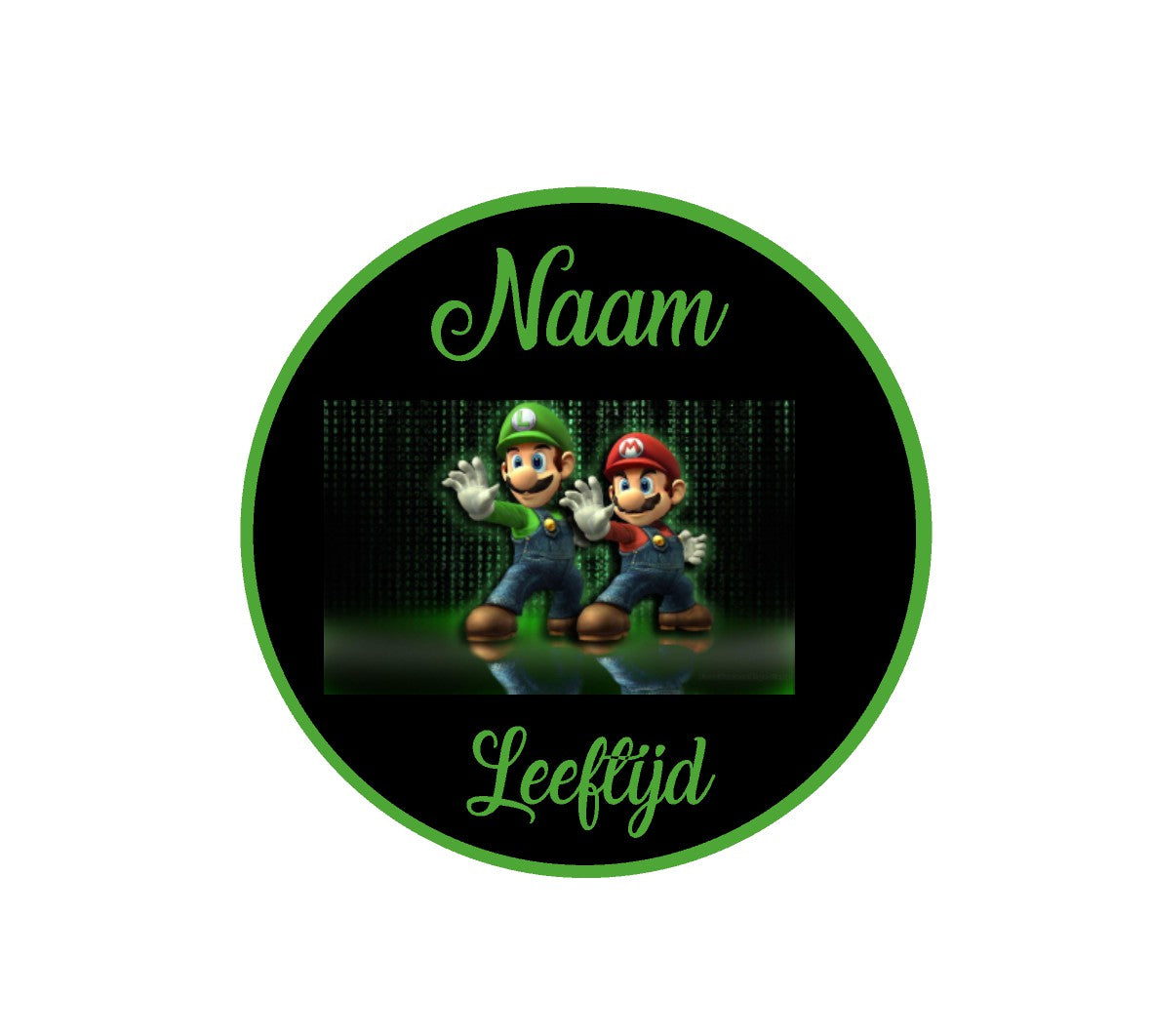 Sluitstickers bedrukt (per vel) Ø 3 cm