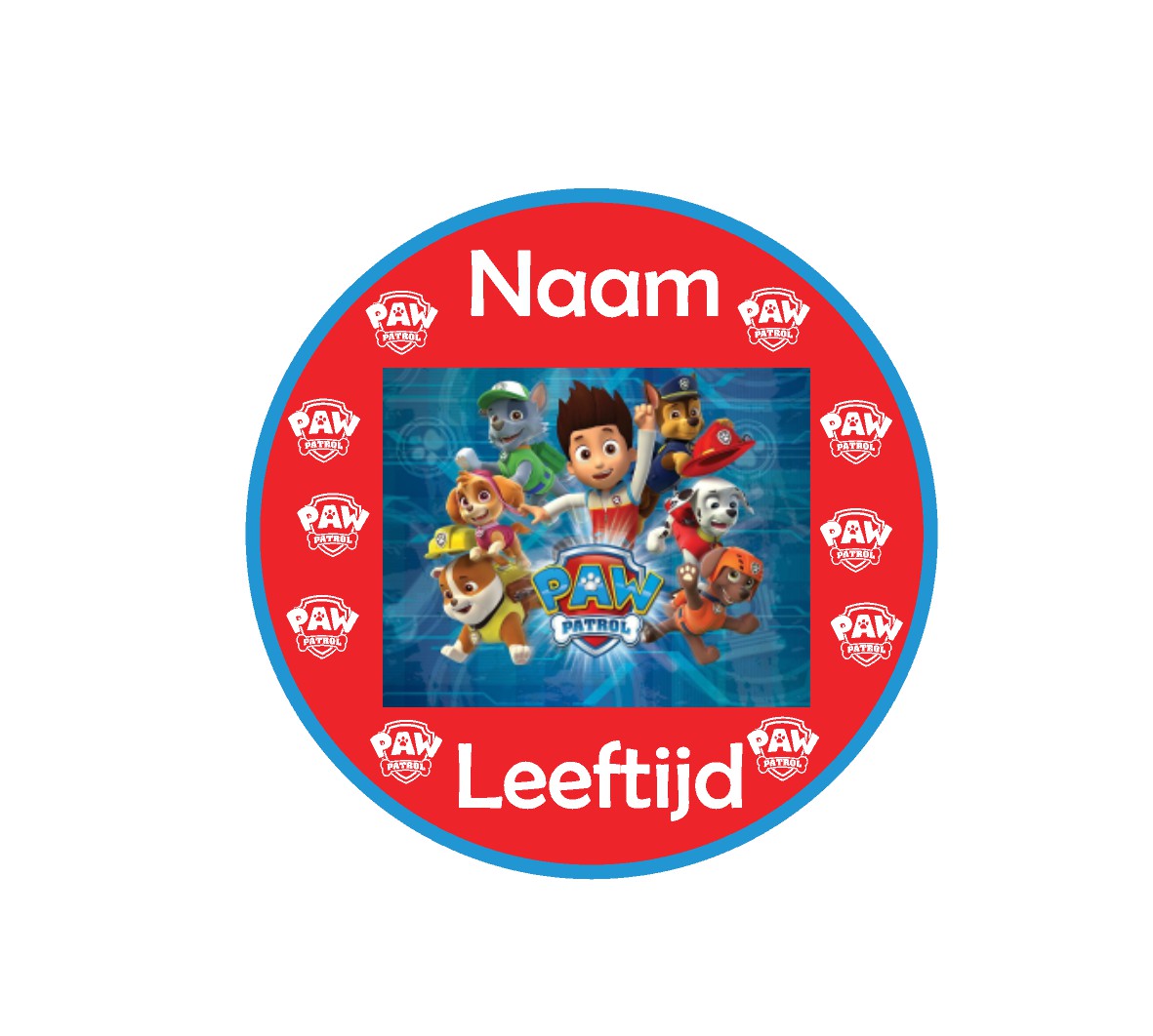 Sluitstickers bedrukt (per vel) Ø 3 cm