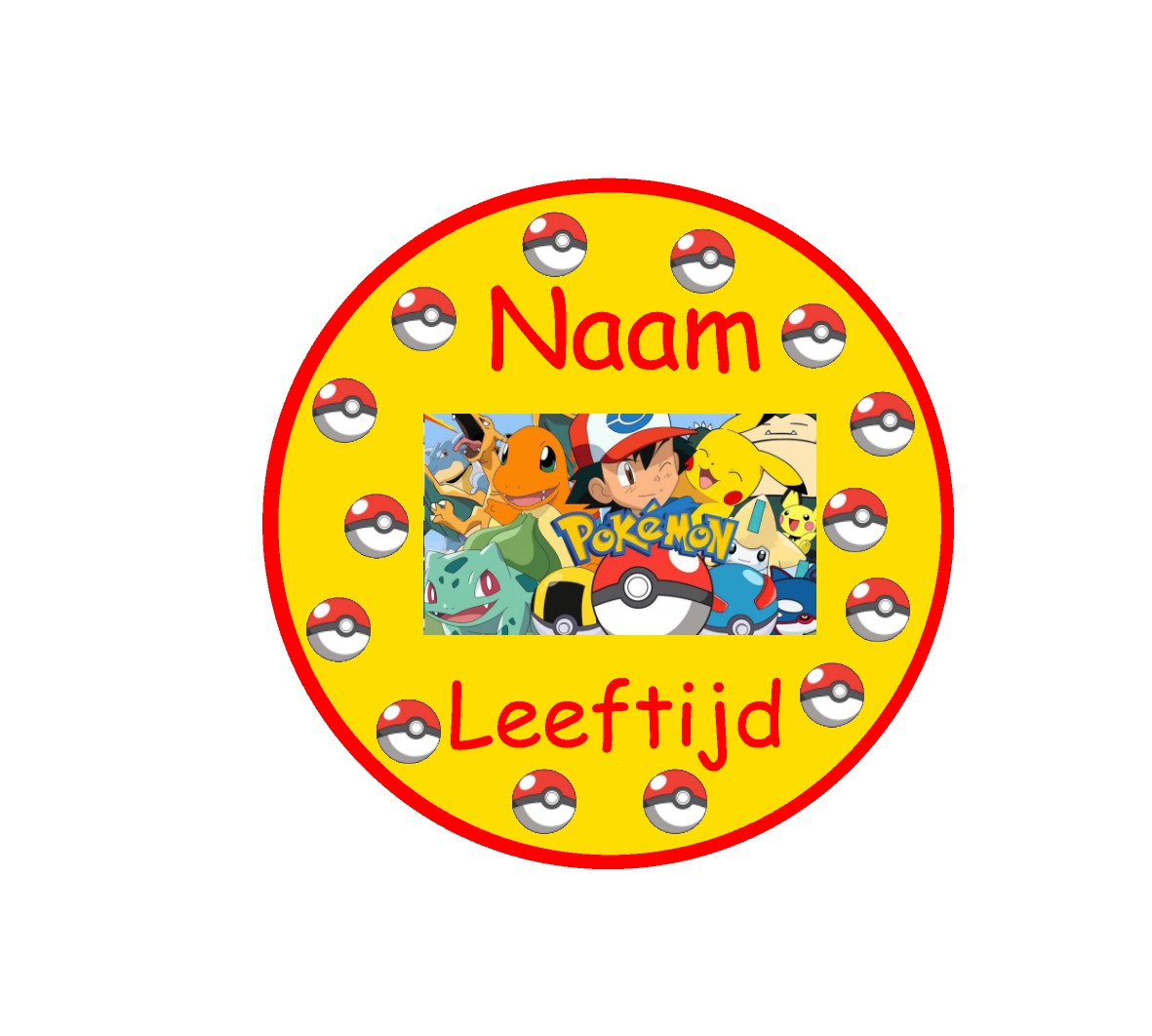 Sluitstickers bedrukt (per vel) Ø 3 cm