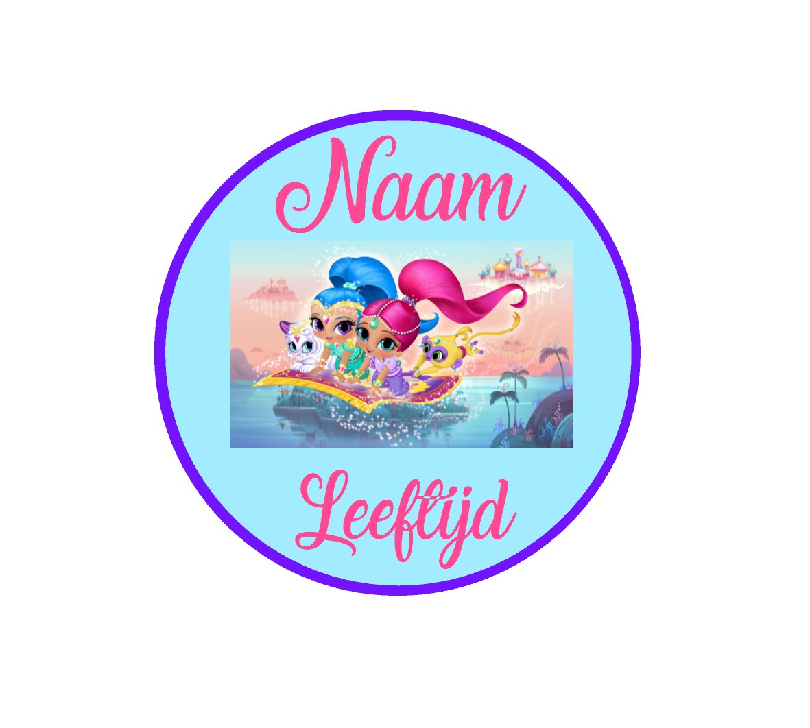 Sluitstickers bedrukt (per vel) Ø 3 cm