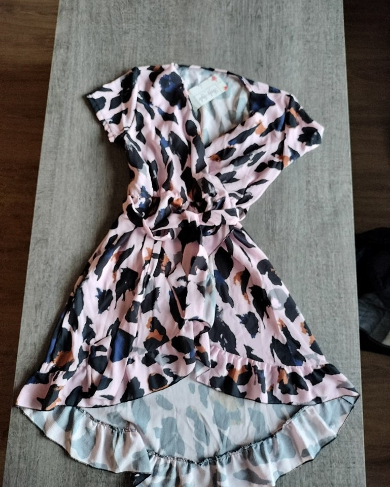 👗 Laatste Stuk – Zomerjurkje Roze panterprint
