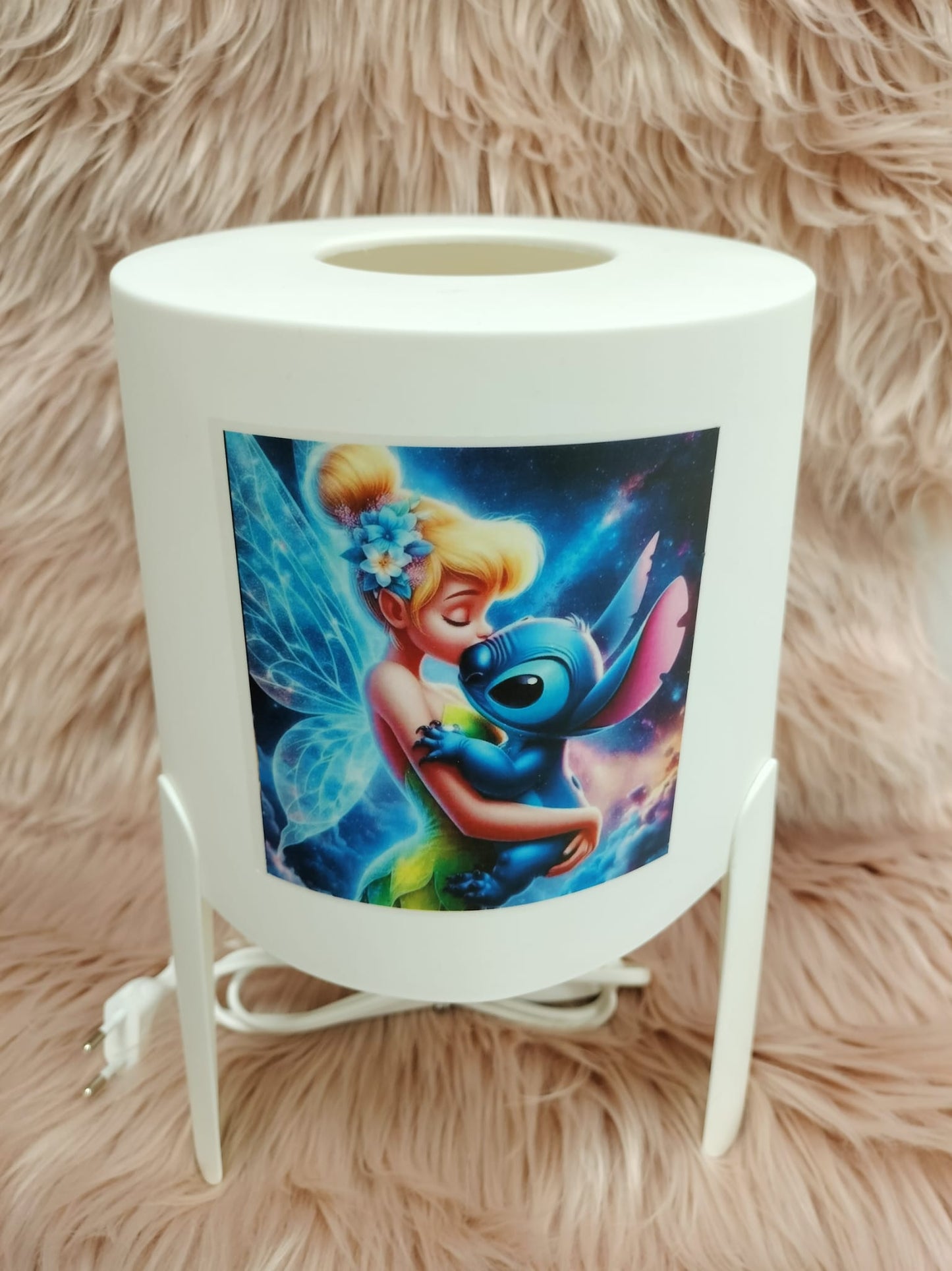 Nachtlampje Tinkerbell met Stitch