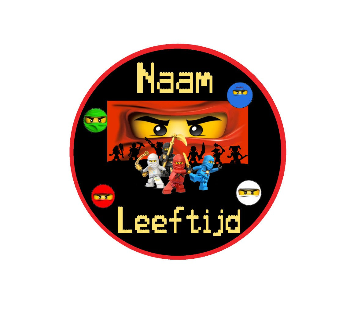 Sluitstickers bedrukt (per vel) Ø 3 cm