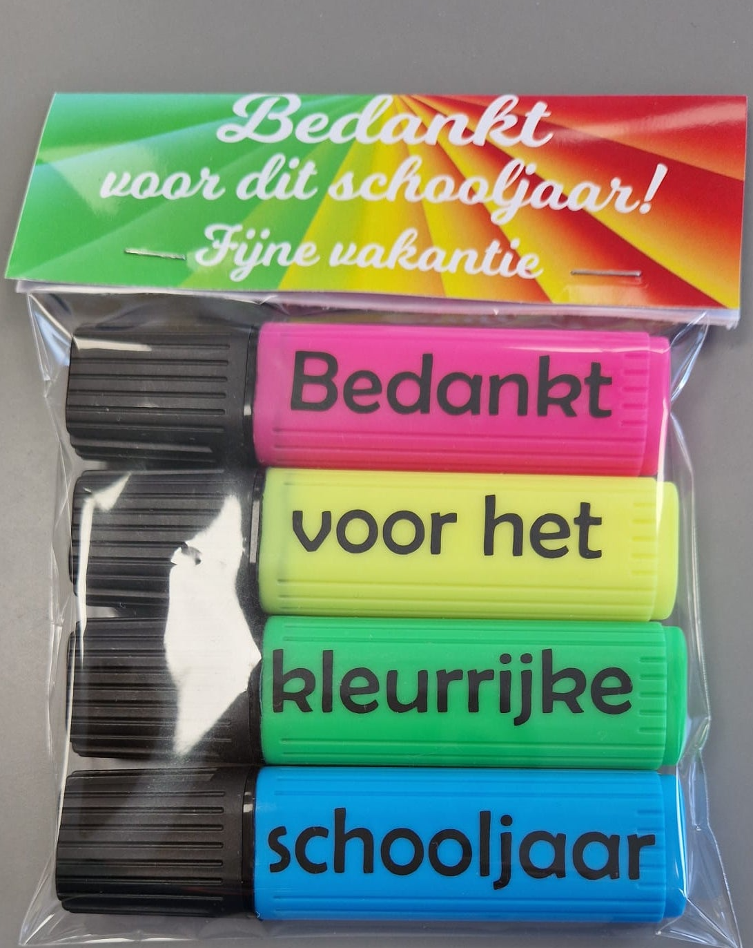 Markeerstiften – Bedankt voor het kleurrijke schooljaar!