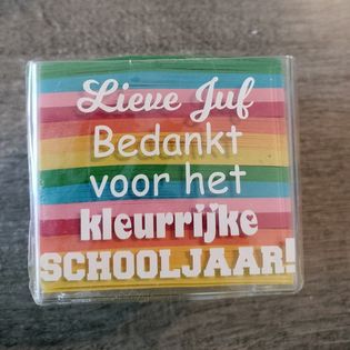 Memoblok voor juf of meester