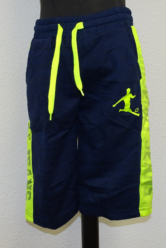 Donkerblauwe Korte Broek met Neon Details – Sportief & Comfortabel | SALE €5,-