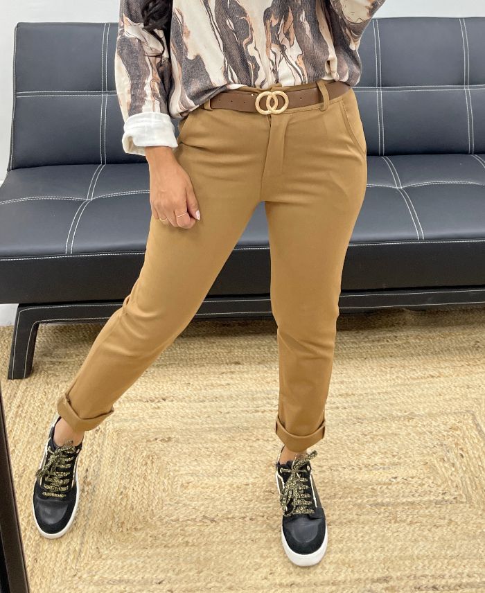 Broek met ceintuur Bibi