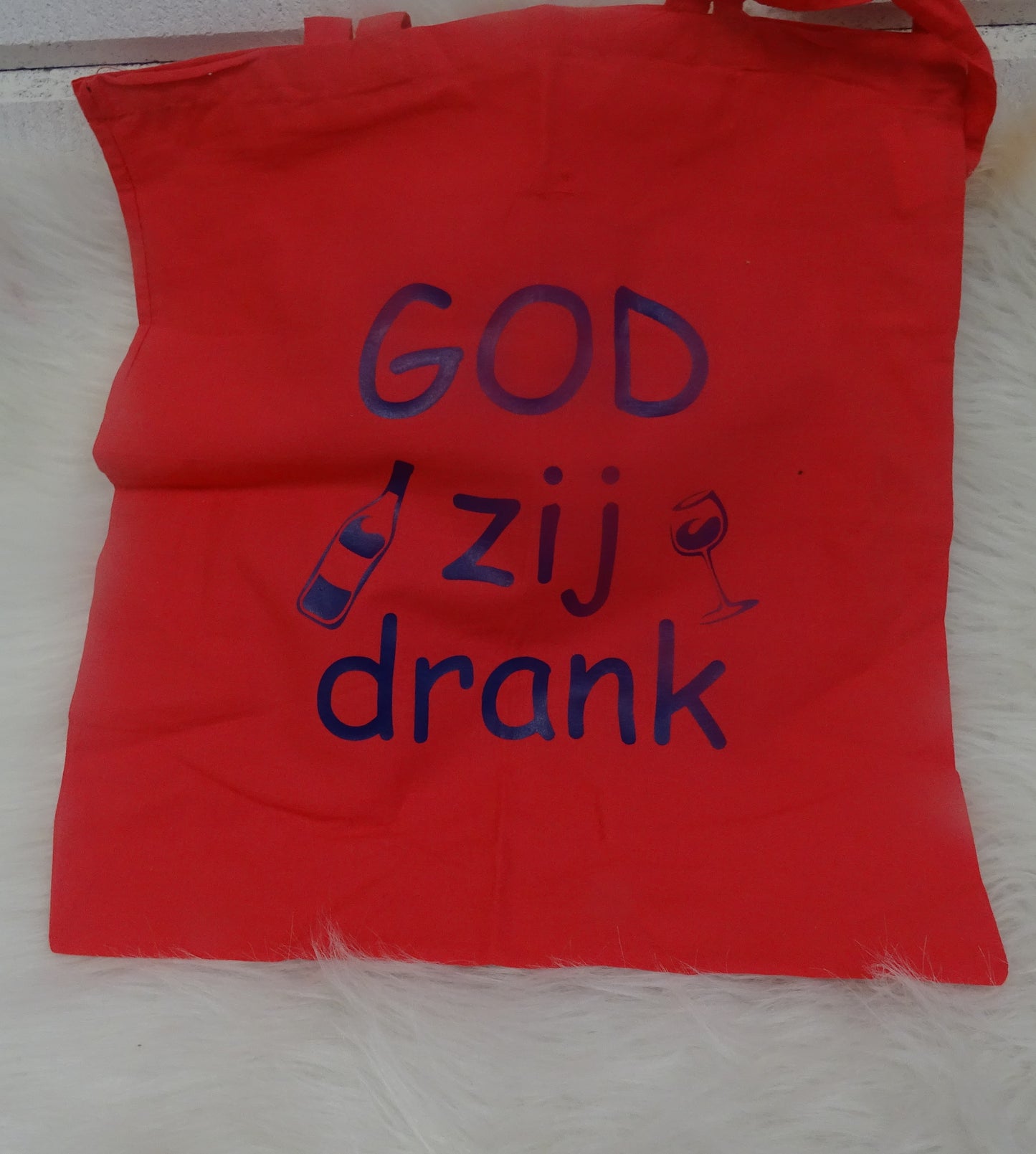 Bedrukte Knalroze Katoenen Tas – Met Hilarische Opdruk