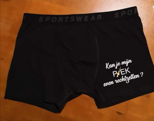 Boxersshort met spannende kerst tekst
