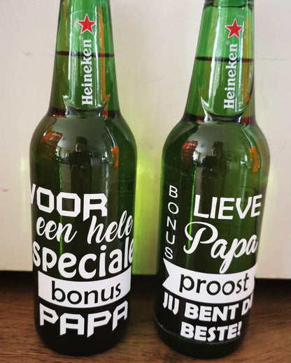 Bierflesje bedrukt