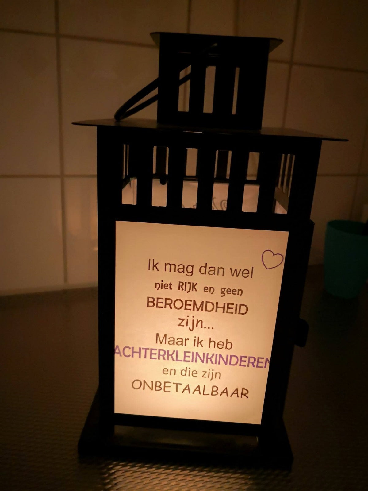 Lantaarn, gepersonaliseerd
