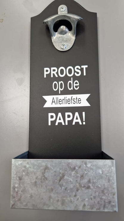 Opener met opvangbakje